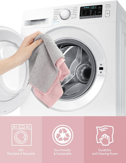 Panni detergenti in microfibra riutilizzabili