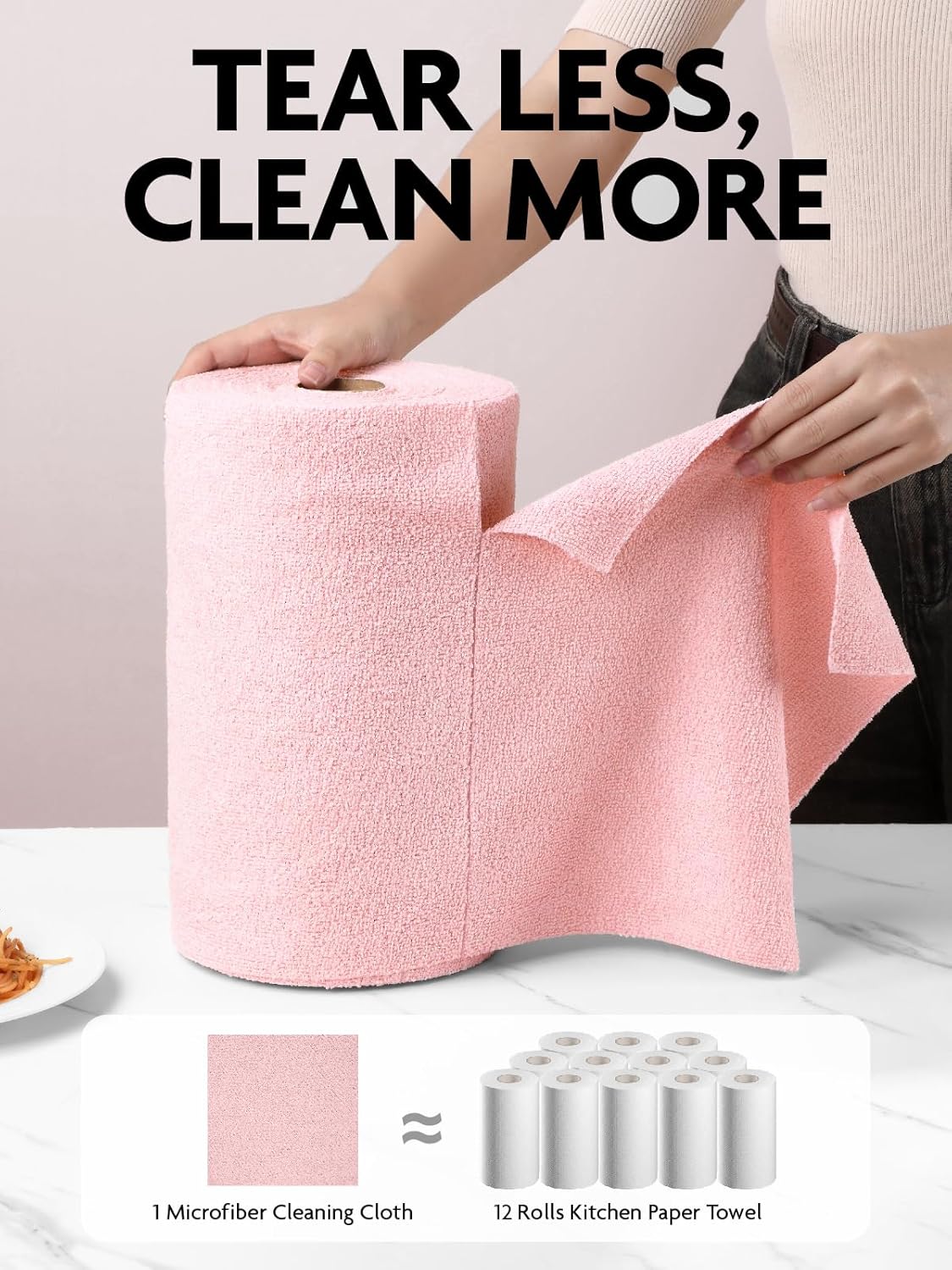 Panni detergenti in microfibra riutilizzabili