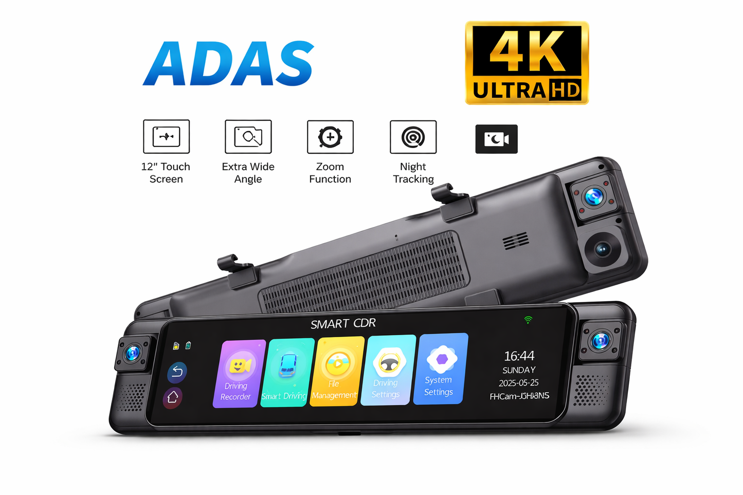 4 Channel 4K ADAS Mirror Dash Camera
