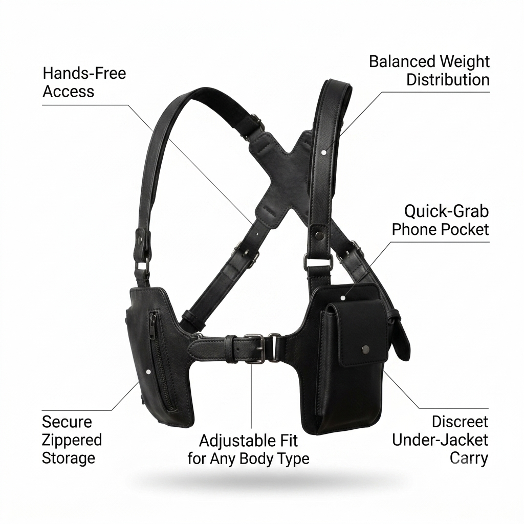 GhostRig — Dual Pouch Chest Sling for Men