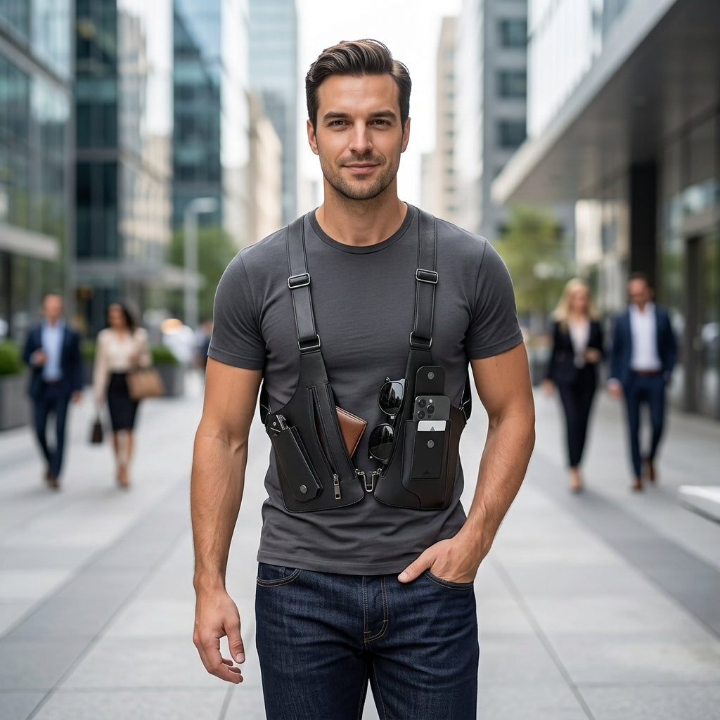 GhostRig — Dual Pouch Chest Sling for Men