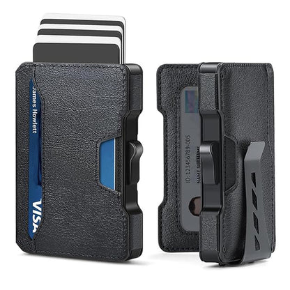 Men’s Slim RFID Wallet with Pop-Up Card Holder & Cash Compartment