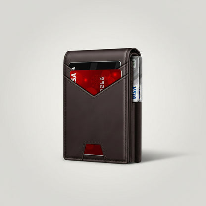 Men's RFID Pop-Up Wallet- Slim Minimalist Card  Holder With Cash Pocket & ID Window