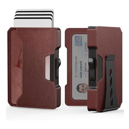 Men’s Slim RFID Wallet with Pop-Up Card Holder & Cash Compartment