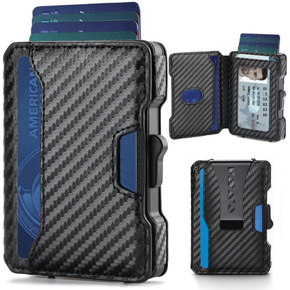 Men’s Slim RFID Wallet with Pop-Up Card Holder & Cash Compartment
