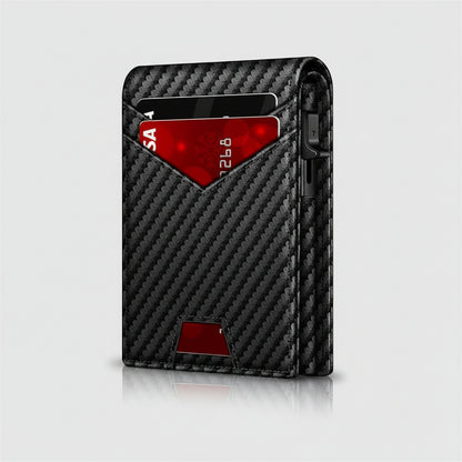 Men's RFID Pop-Up Wallet- Slim Minimalist Card  Holder With Cash Pocket & ID Window