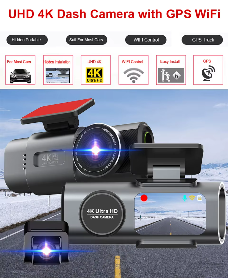 Dash Cam 4K UHD Recording Car Camera