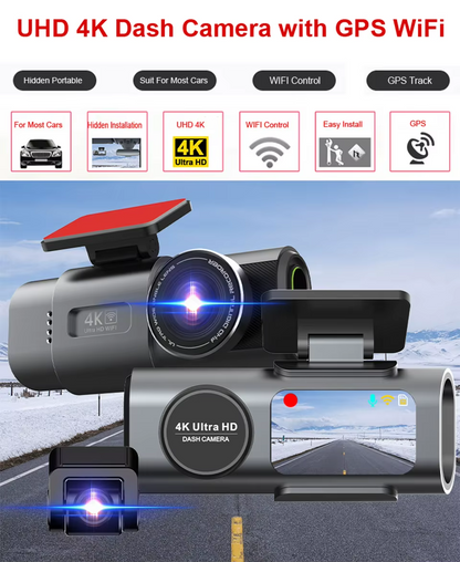 Dash Cam 4K UHD Recording Car Camera