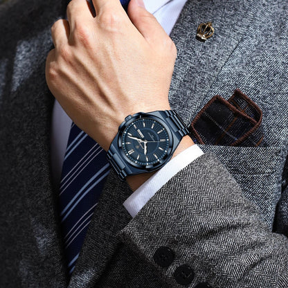 Jet Quartz Mens Stainless Steel Watch