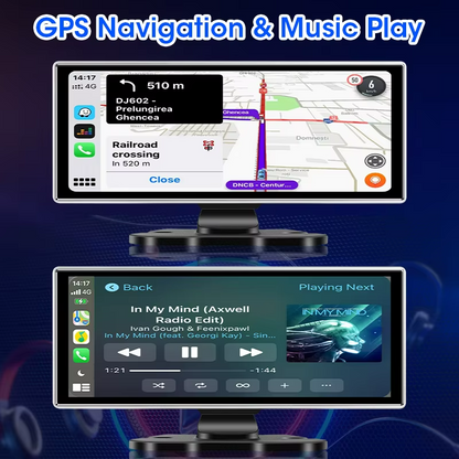 11.26” Wireless CarPlay & Android Auto Display – 4K Dash Cam + 1080P Rear Camera, GPS, Bluetooth, Voice Control, Mirror Link